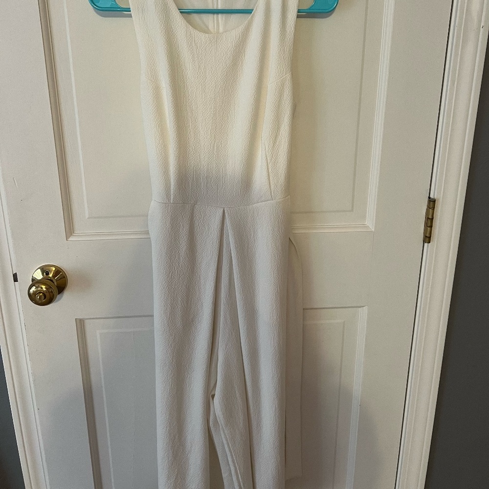 White Wide Leg Jumpsuit
